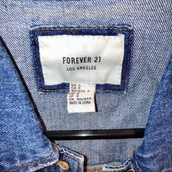 Jean jacket with yellow stripe - Picture 2 of 4